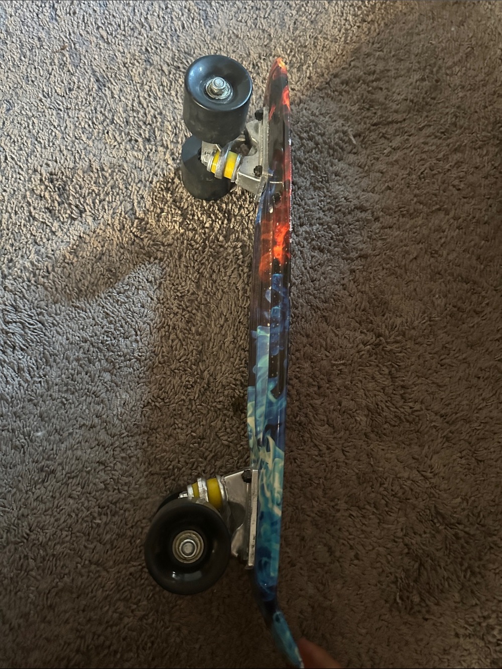 Galaxy-Print Cruiser Deck in Orange and Blue - Picture 2 of 3